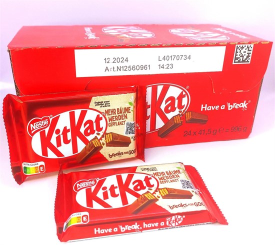 Шоколадный батончик "KitKat" (4пальца) 41,5 гр. 24 шт. уп. 01781