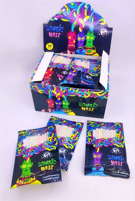 Пудра сахарная "Zombie Мозг", с тату, 10 гр. 30 шт. уп. 01938