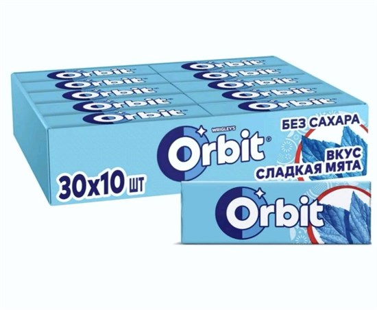 Жевательная резинка "Orbit сладкая мята" 30 шт. 13.6гр 00942