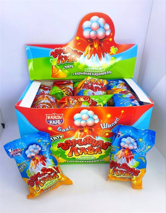 Десерт желейный со взрывной карамелью и татуировкой «Взрывная Лава» 27 гр. 30 шт. уп. 02916