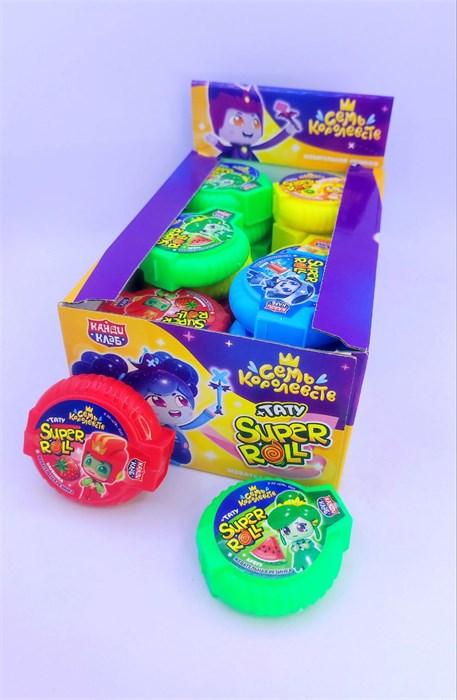 Жевательная резинка с татуировкой "Super Roll Tattoo" (Семь Королевств) ассорти 12 гр. 24 шт. уп. 02738