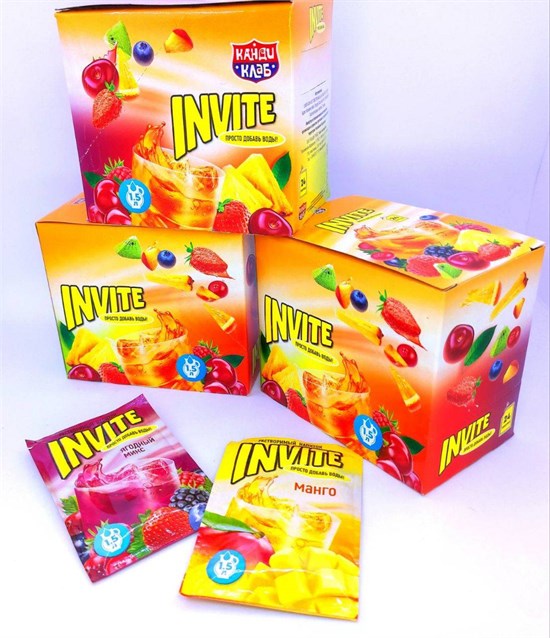 Растворимый напиток "Invite" Персик 12 гр. 24 шт. уп. 02605