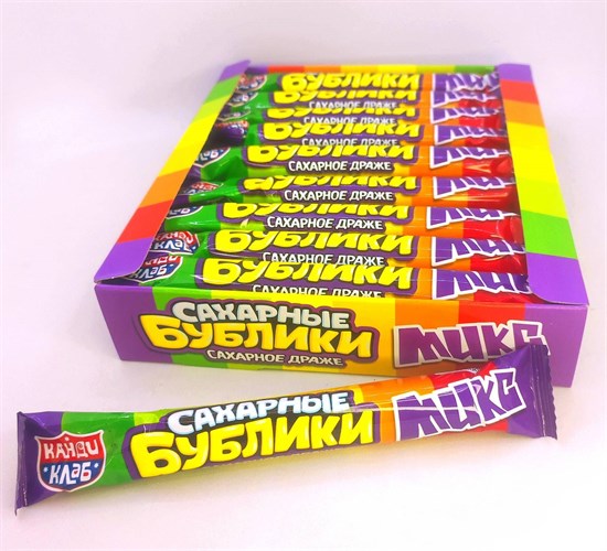 Сахарное драже "Сахарные БУБЛИКИ" ассорти 25 гр, 20 шт. уп. 00176