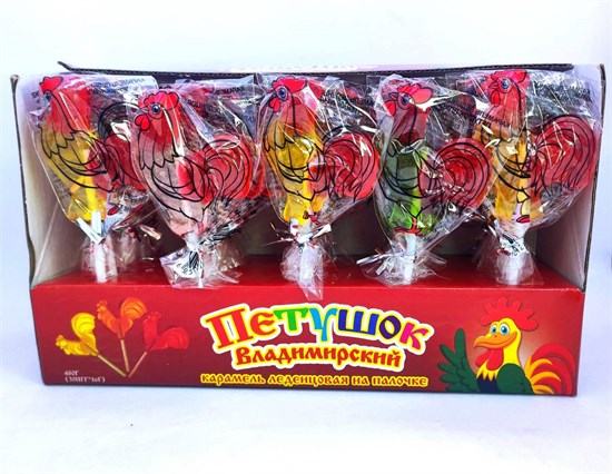 Карамель на палочке "Петушок-Владимирский" 16 гр. 30 шт. уп. 00905