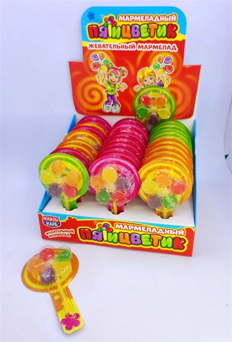 Жевательный мармелад "Мармеладный Пятицветик" 8 гр. 30 шт. уп. 02571