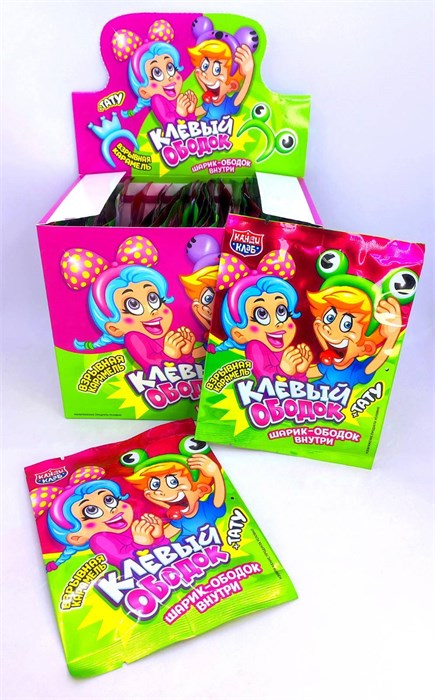 Взрывная карамель с игрушкой и татуировкой "Клёвый Ободок" 1 гр. 30 шт. уп. 02296