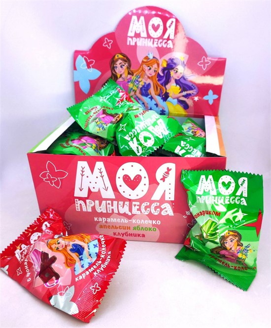 Карамель-колечко с фонариком "Моя принцесса" 8 гр. 24 шт. уп. (MP0303) 02216