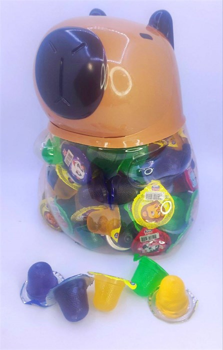 Десерт желейный "Канди Клаб" (с изображением капибары) 13гр*100шт*6 банок 02696