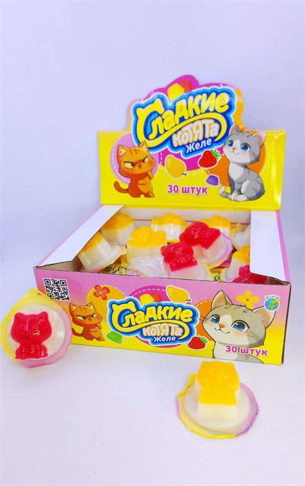 Желе "СЛАДКИЕ КОТЯТА" 30 гр. 30 шт. уп. 02613