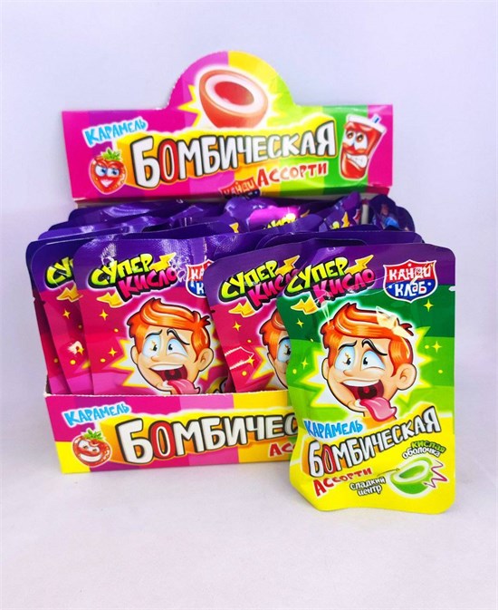 Карамель "Бомбическая" ассорти 13 гр. 30 шт. уп. 00208