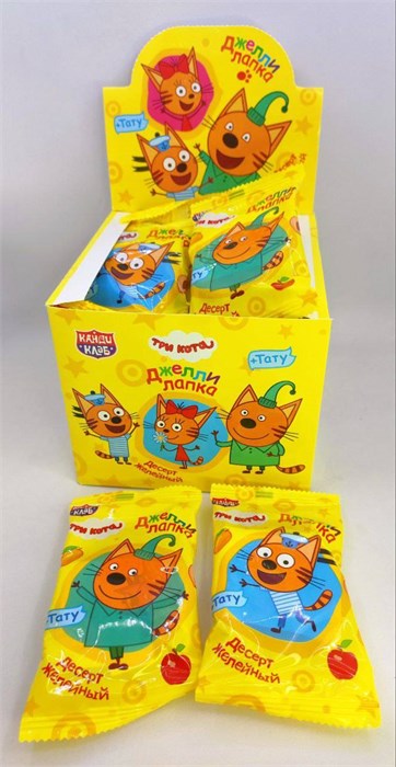 Десерт желейный лапка с татуировкой "Джелли Лапка" (Три кота) 25 гр. 20 шт. уп. 02946