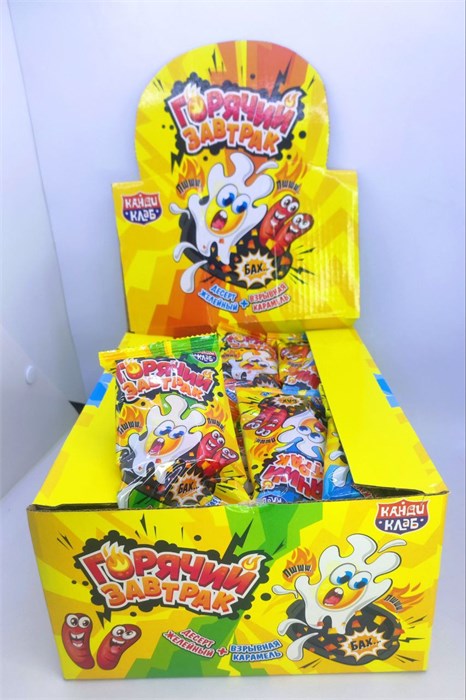 Десерт желейный cо взрывной карамелью «Горячий Завтрак» 24 гр. 30 шт. уп 02915