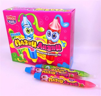 Жидкая карамель «РУЧКА МАЗНИ ЛИЗНИ» ассорти 20 гр. 30 шт. уп 01219