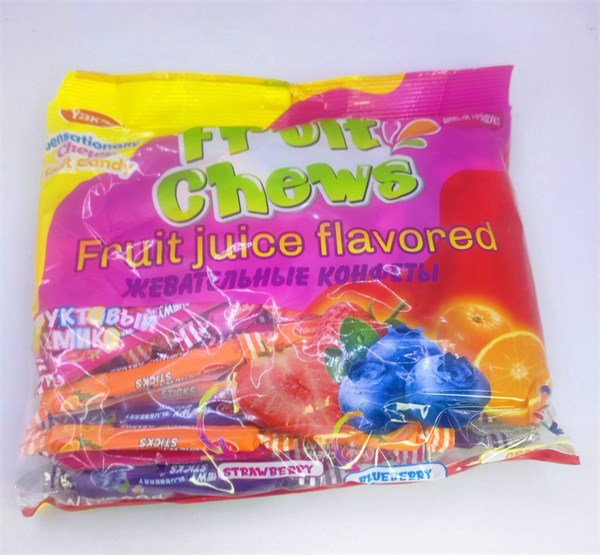Конфеты жевательные "Yakar Fruit Chews" в ассортименте 500 гр. уп. 02961