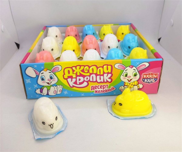 Десерт желейный «Джелли Кролик» ассорти 38 гр. 30 шт. уп 02992