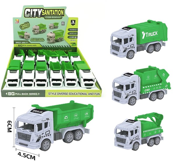 Машина СпецТехника 4 вида 12 см 12 шт. уп. 02361