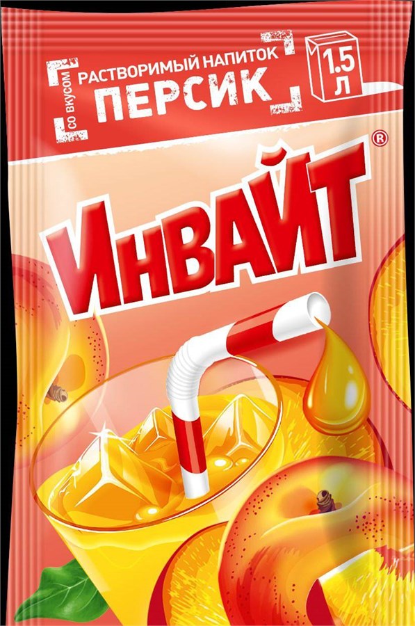 Растворимый напиток "Invite" Персик 12 гр. 24 шт. уп. 02605
