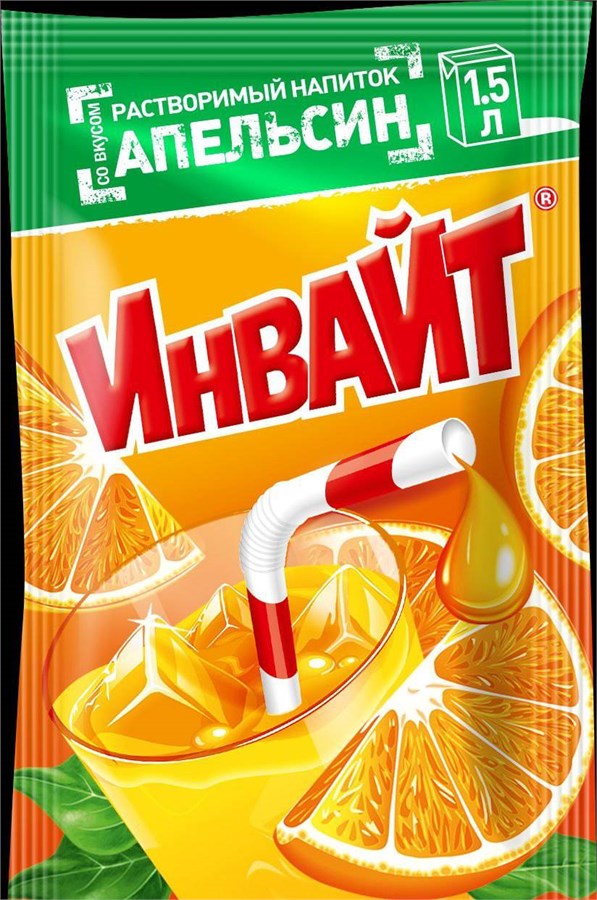 Растворимый напиток "Invite" Апельсин 12 гр. 24 шт. уп. 02703