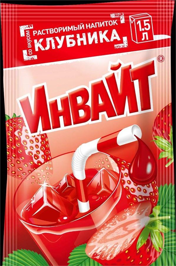 Растворимый напиток "Invite" Клубника 12 гр. 24 шт. уп. 02610
