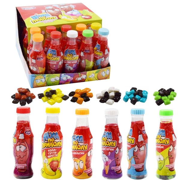Жевательная резинка в бутылочках "Газировка" ассорти 7 гр. 30 шт. уп. 00220