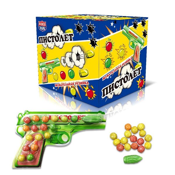 Жевательная резинка "Пистолет" 14 гр.  24 шт. уп. 00858