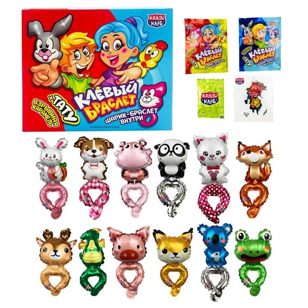 Взрывная карамель с игрушкой и татуировкой "Клёвый Браслет" 1 гр. 30 шт. уп. 02297