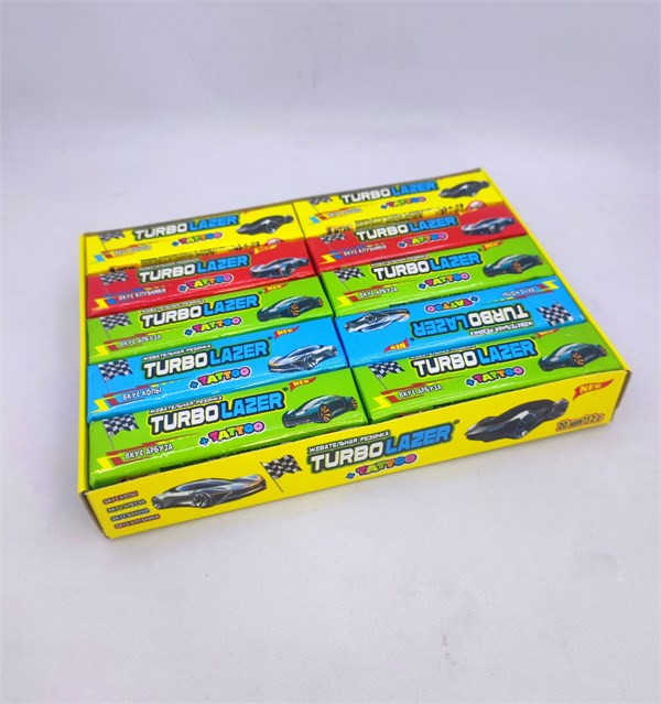 Жевательная резинка с ТАТУ  "Turbo Lazer®", 12 гр. 20 шт. уп. 03061