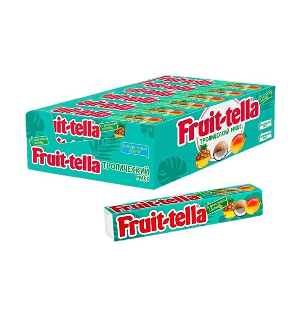Жевательная конфета "Fruit-tella Тропический микс" 41 гр. 21 шт. уп. 9785353117980