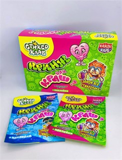 Жевательная резинка с наклейками «Стикер Клаб. Кринж или краш?» 3 гр. 36 шт. уп 02931