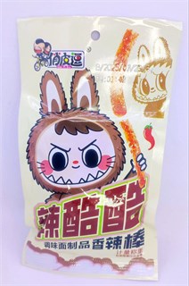 Снек соевый QIAO PI DOU ЛАБУБУ вкус ПРЯНЫЕ ПАЛОЧКИ (БЕЖ) 38 гр. 20 шт. уп. (2086) 02910