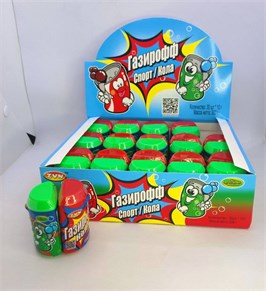 Конфета « Газирофф» со вкусом лимона, со вкусом колы ZVN TM 10 гр. 30 шт. уп. 02989