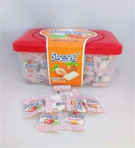 Жевательная резинка «STRONG BREAK» со вкусом клубники и мяты БАЛАБОЛ 486 гр. (2,7г*180шт) уп 03091