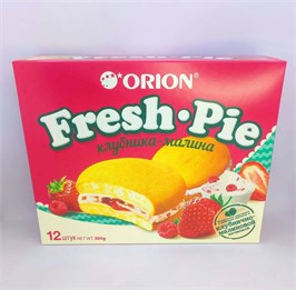 "Орион Choco Pie" Fresh Pie Малина/Клубника 300 гр. 8 шт. уп. 9785353117843