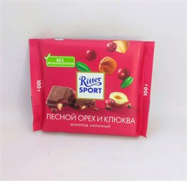 Ritter Sport Лесной орех/Клюква 100 гр. 12 шт. уп. 9785353117836
