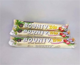 Шоколадный батончик "Bounty Trio" клубника 82,5 гр. 24 шт. уп. 9785353117958